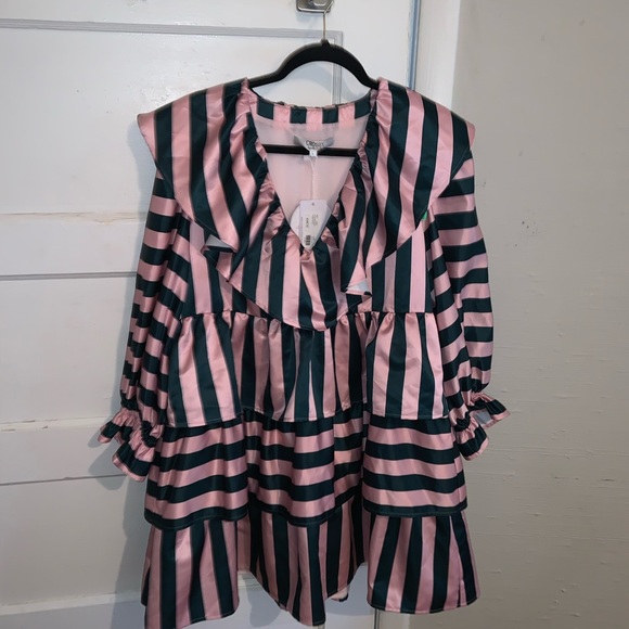 Crosby by Mollie Burch x Venita Aspen Anna Julie Dress Pink and Green St… - Picture 7 of 12